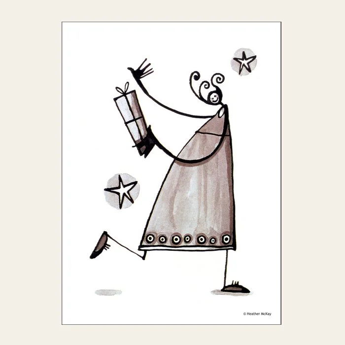 B/W DANCING GIRL