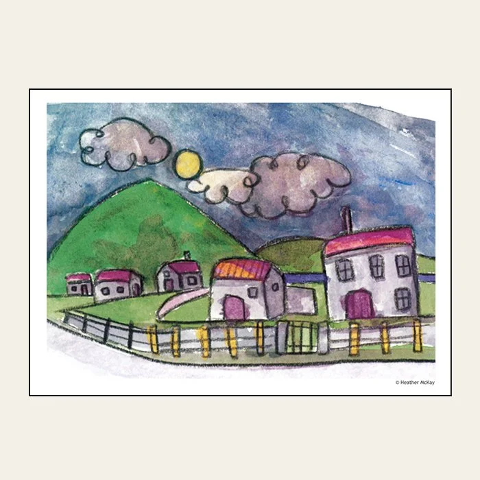 COUNTRY VILLAGE BY MOONLIGHT