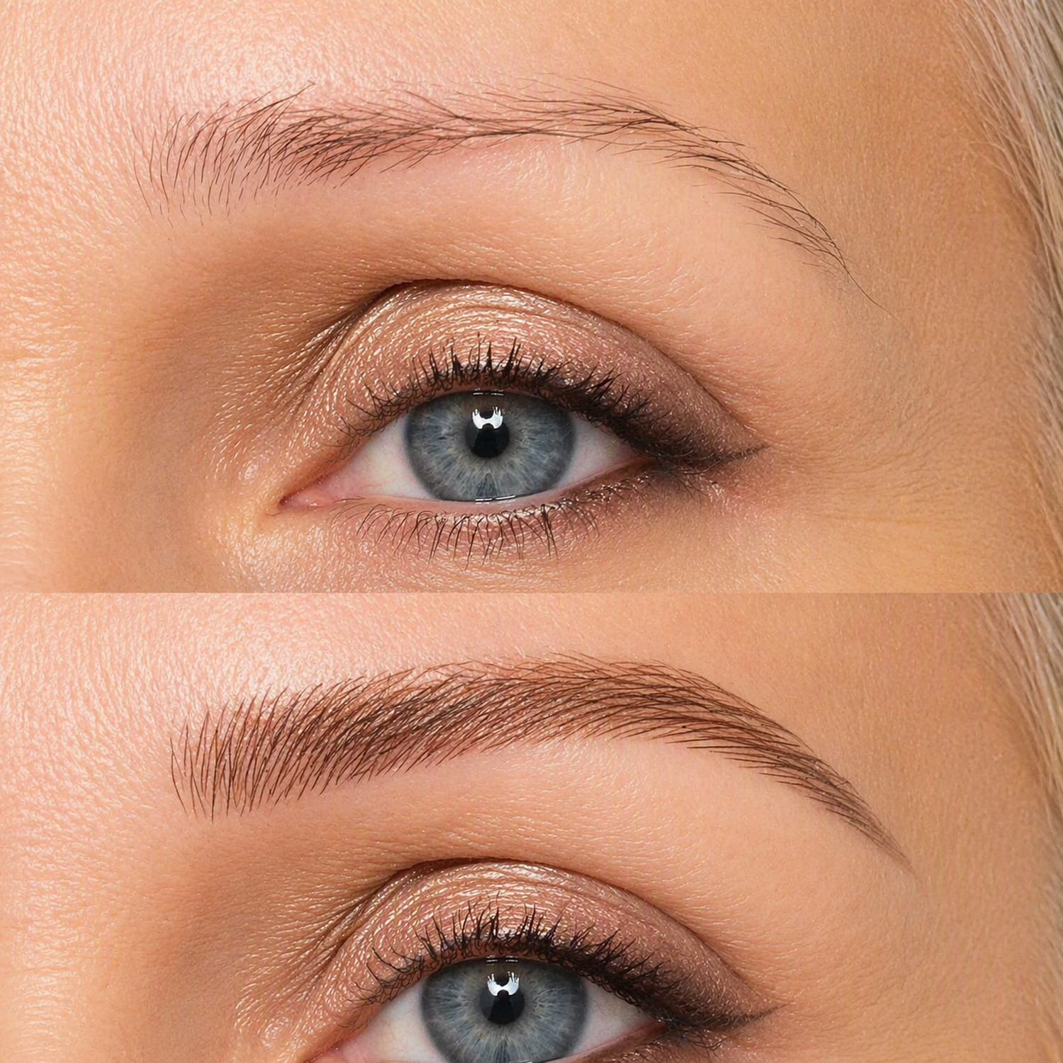 Hyper-natural nano brows cosmetic tattoo result at La Signora, Mount Martha