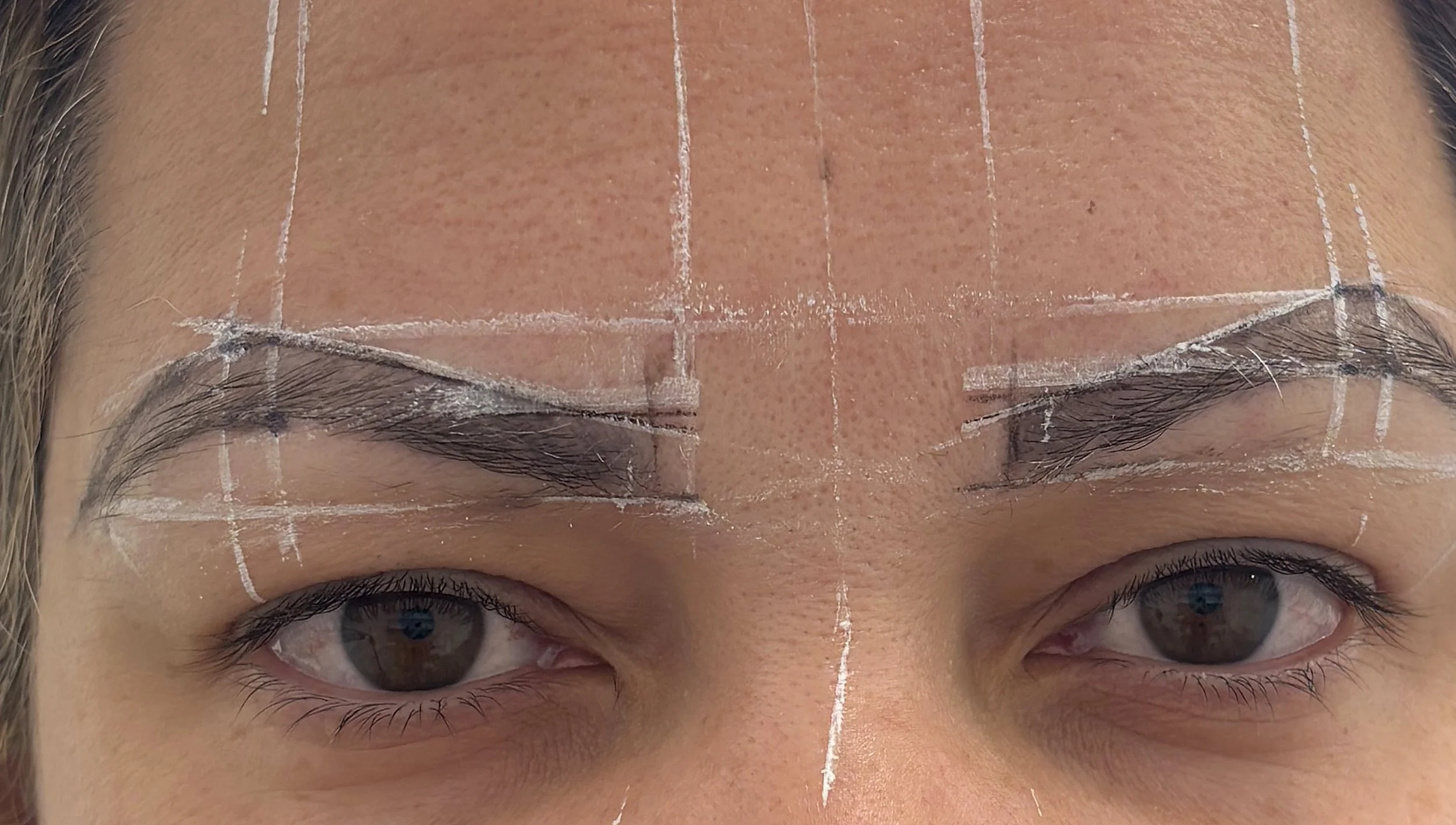 Brow mapping and sculpting with no tint at La Signora, Mount Martha