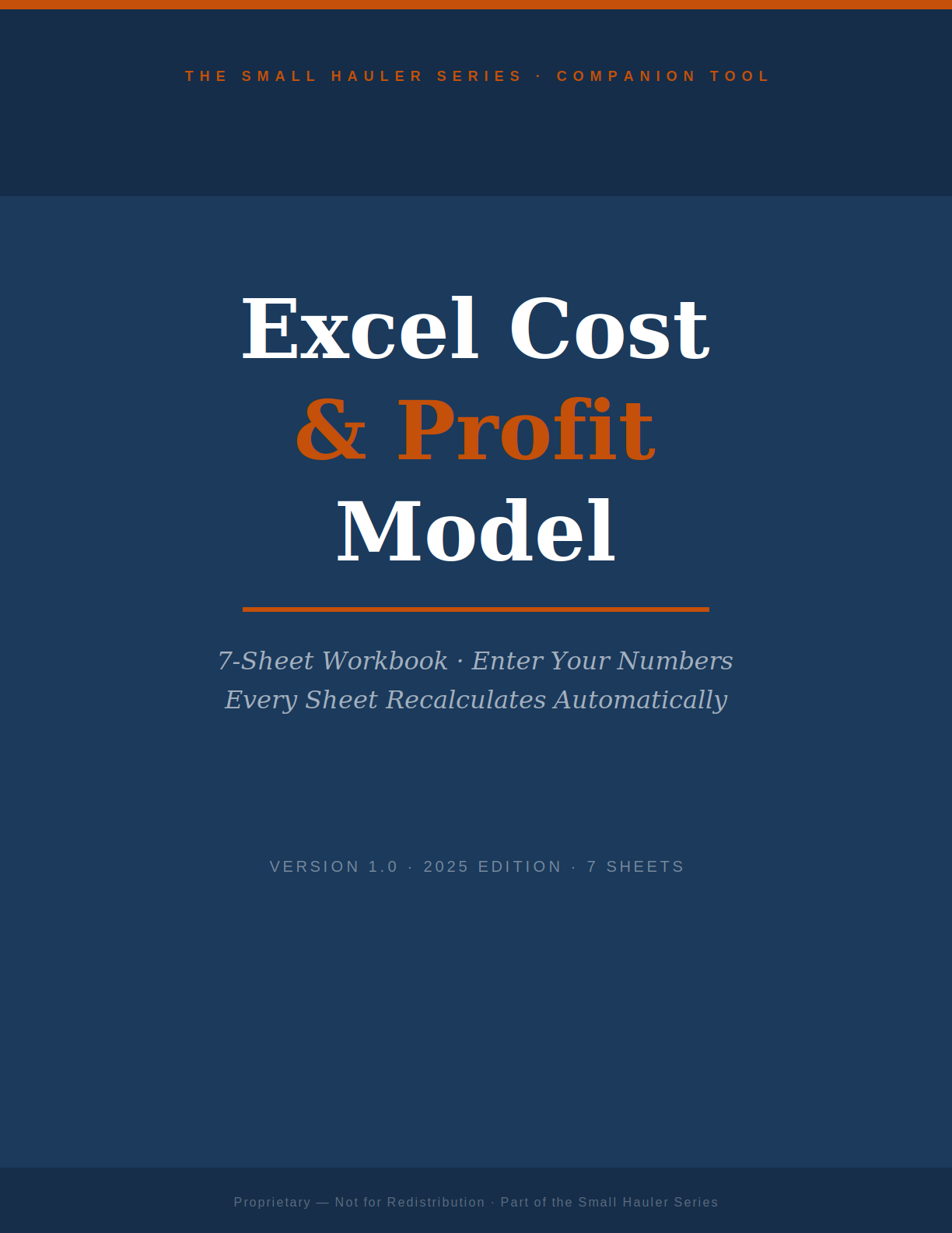 Excel Cost & Profit Model