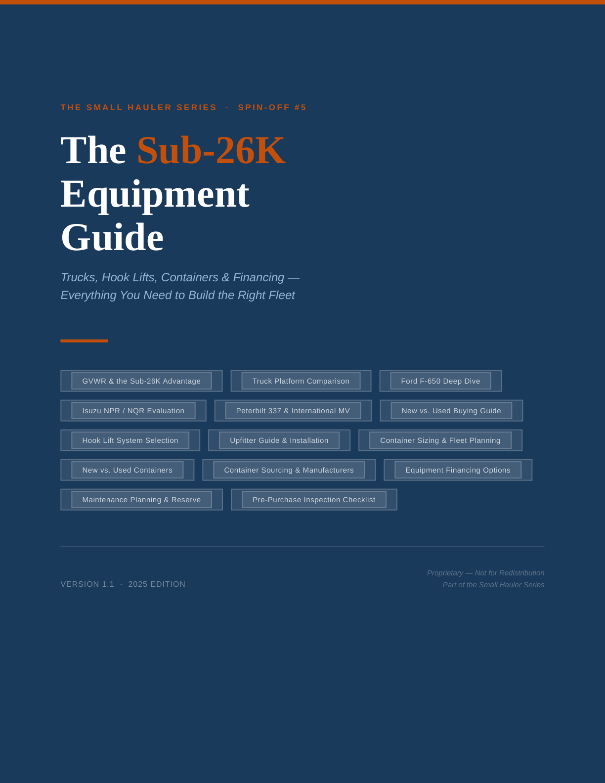 Sub-26K Equipment Guide