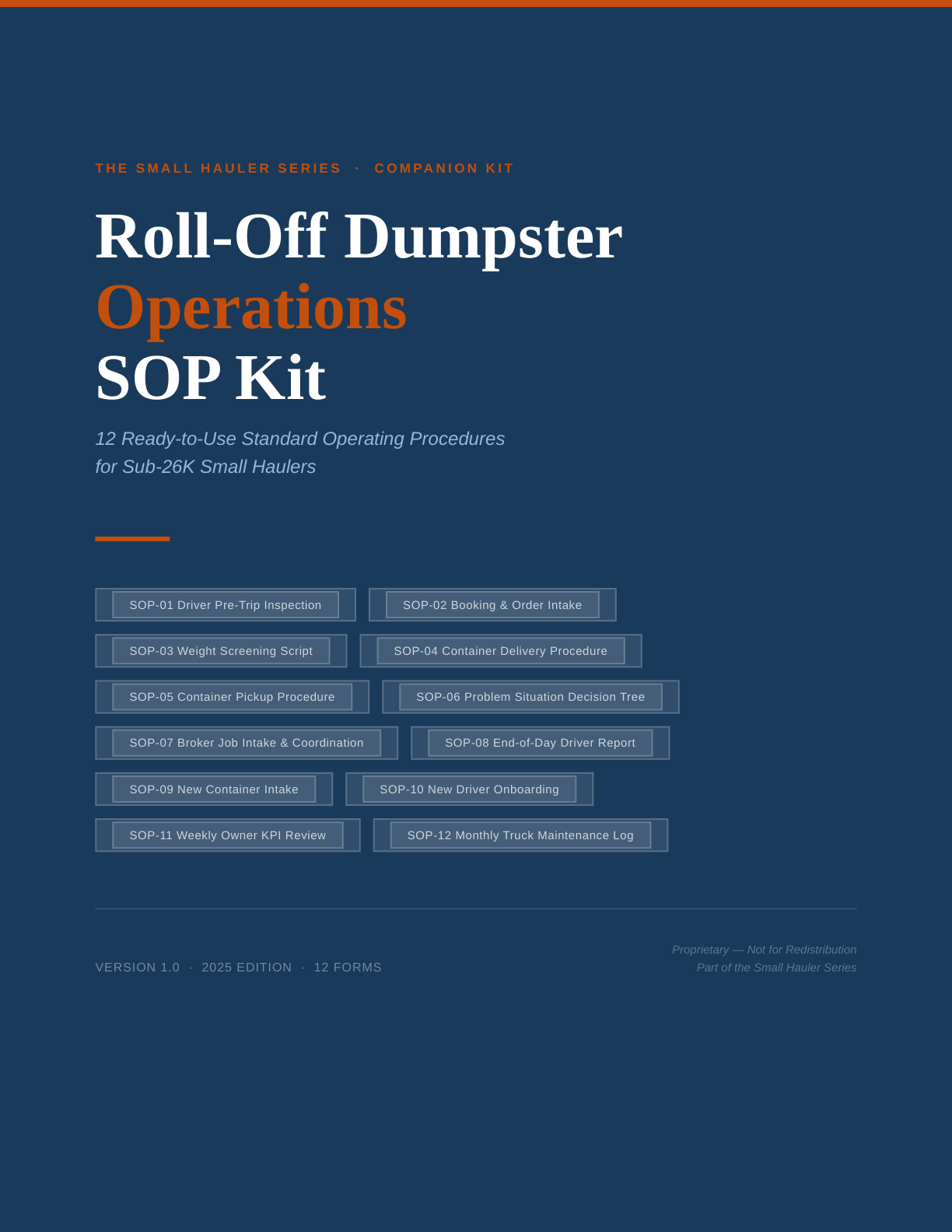 Operations SOP Kit