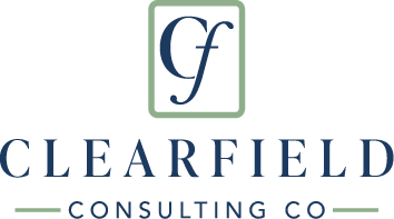 Logo Option 2 in navy, sage green, and soft white