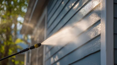 Soft washing a home exterior