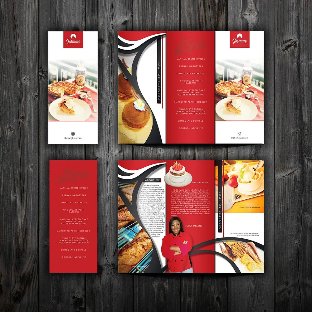 Chef Jasmine brochure design