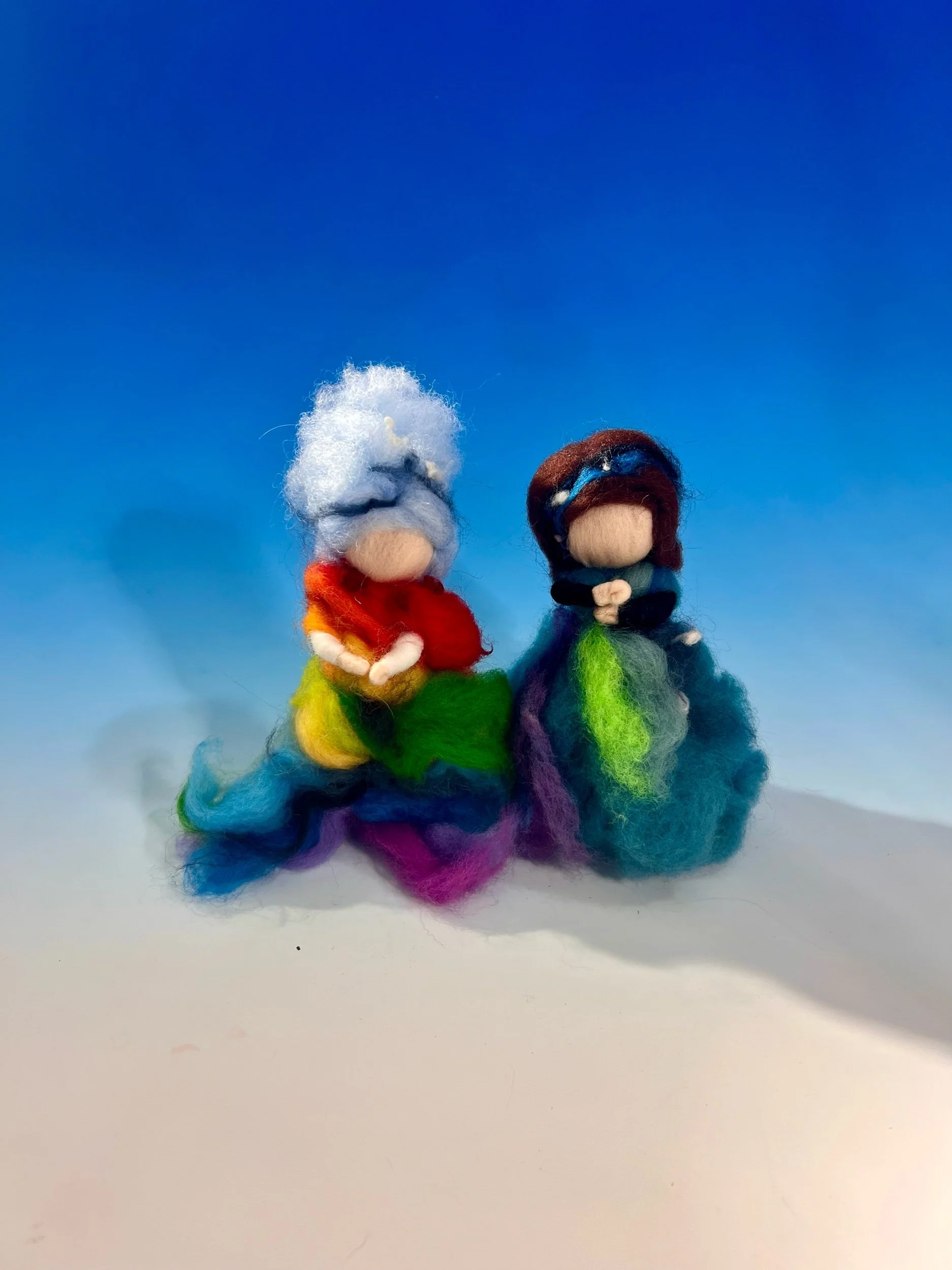 Wool Rainbow and Aurora borealis Fairies