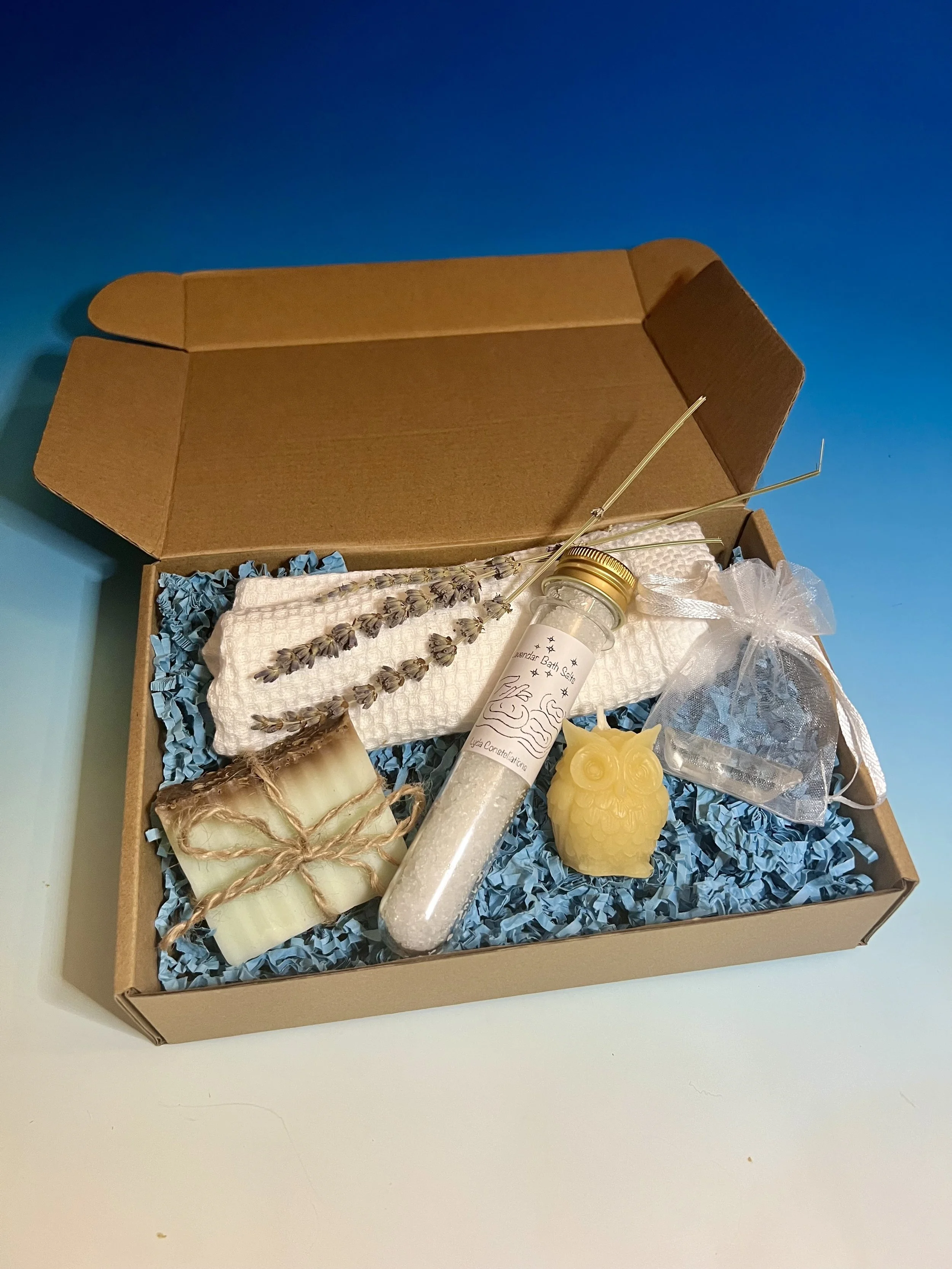 Handcrafted Lavender Bath Box