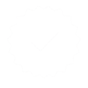 Check mark tick inside seal border