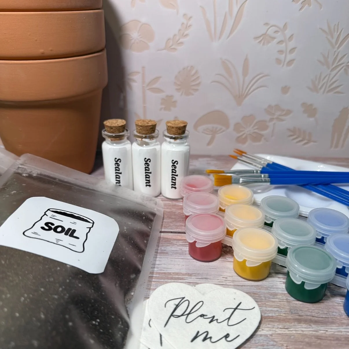Little Pot, Big Possibilities✨

Our Paint-a-Pot Set is the perfect way to let your creativity bloom 🌸. Each kit includes:
 🌿 A terracotta pot ready for your designs 🎨 Paints + brushes to bring your vision to life 🌱 Seeds to grow your very own pla