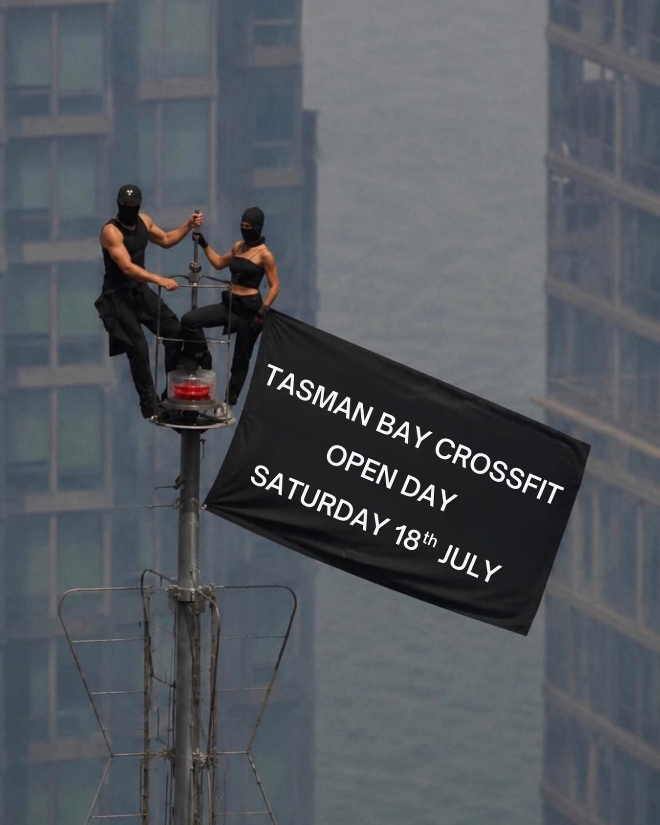 Announcing it from the highest of heights 👀 

💙 TAS BAY OPEN DAY! 💙
We open our doors to the new space for EVERYONE to come and check out! Perfect time to see what we&rsquo;re all about if you haven&rsquo;t been to us before too 🥳

Put it in your