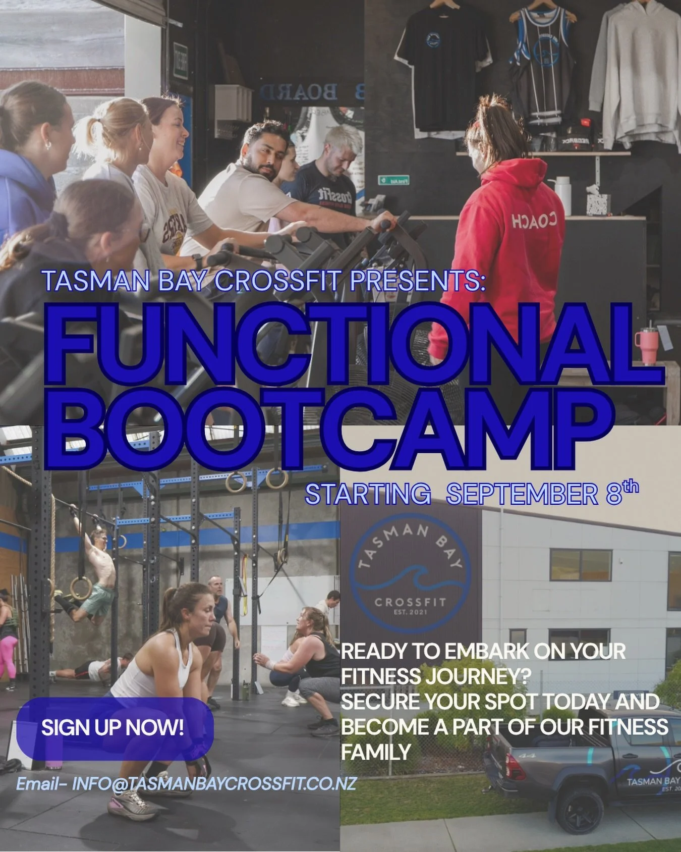 Keen to jump into our next bootcamp?! Starts Tuesday SEPTEMBER 8th! 💥 

Spring time is almost here 🌸 meaning warmer weather and a great time to kick start your fitness journey heading into summer 

FUNCTIONAL BOOTCAMP
Starts Tuesday 8th September
T