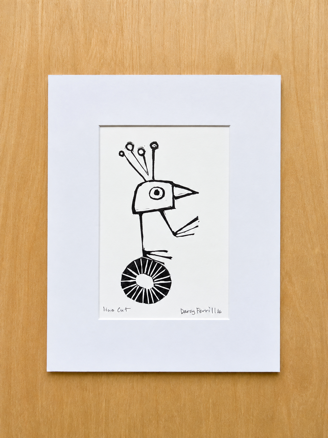 One Curious Bird - Black and White