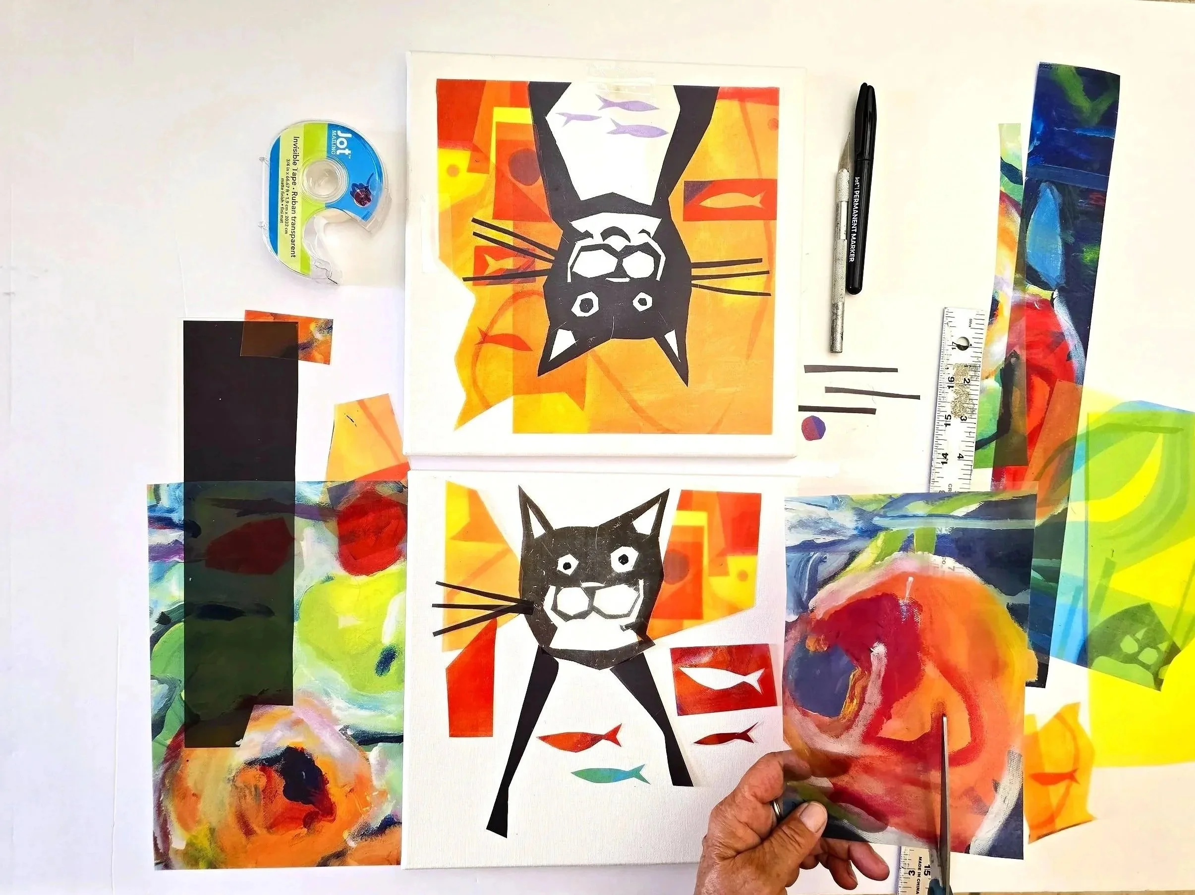 Transperancy Art Cat Study
