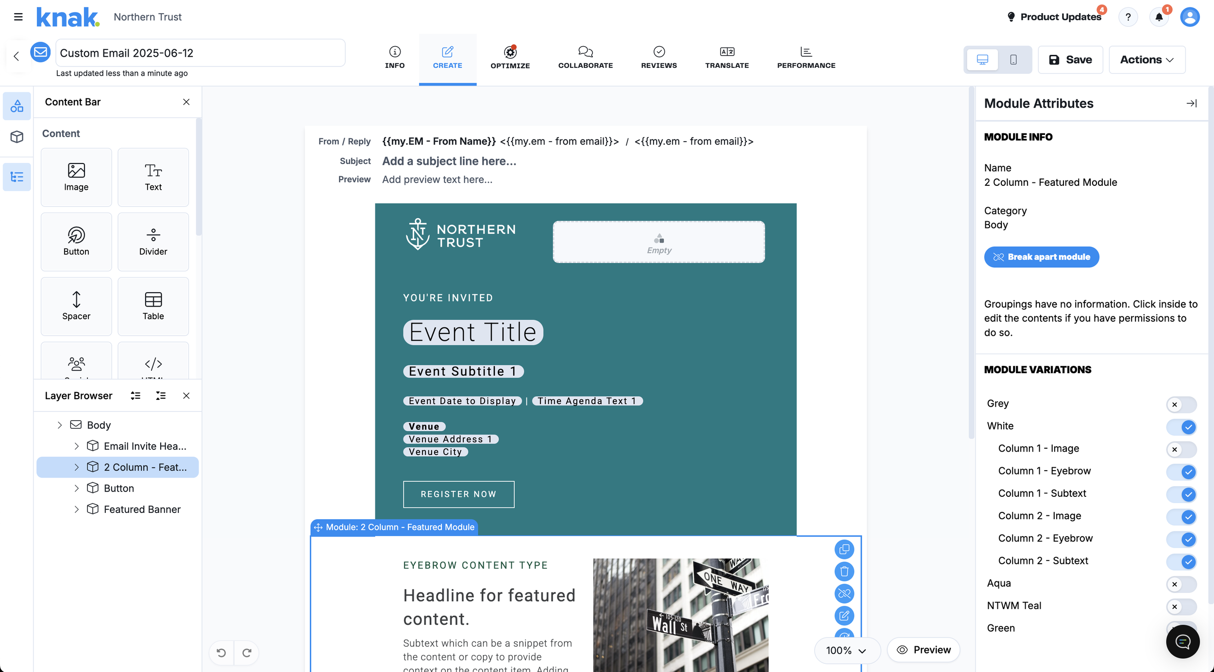 Knak: Email Design Across an Enterprise