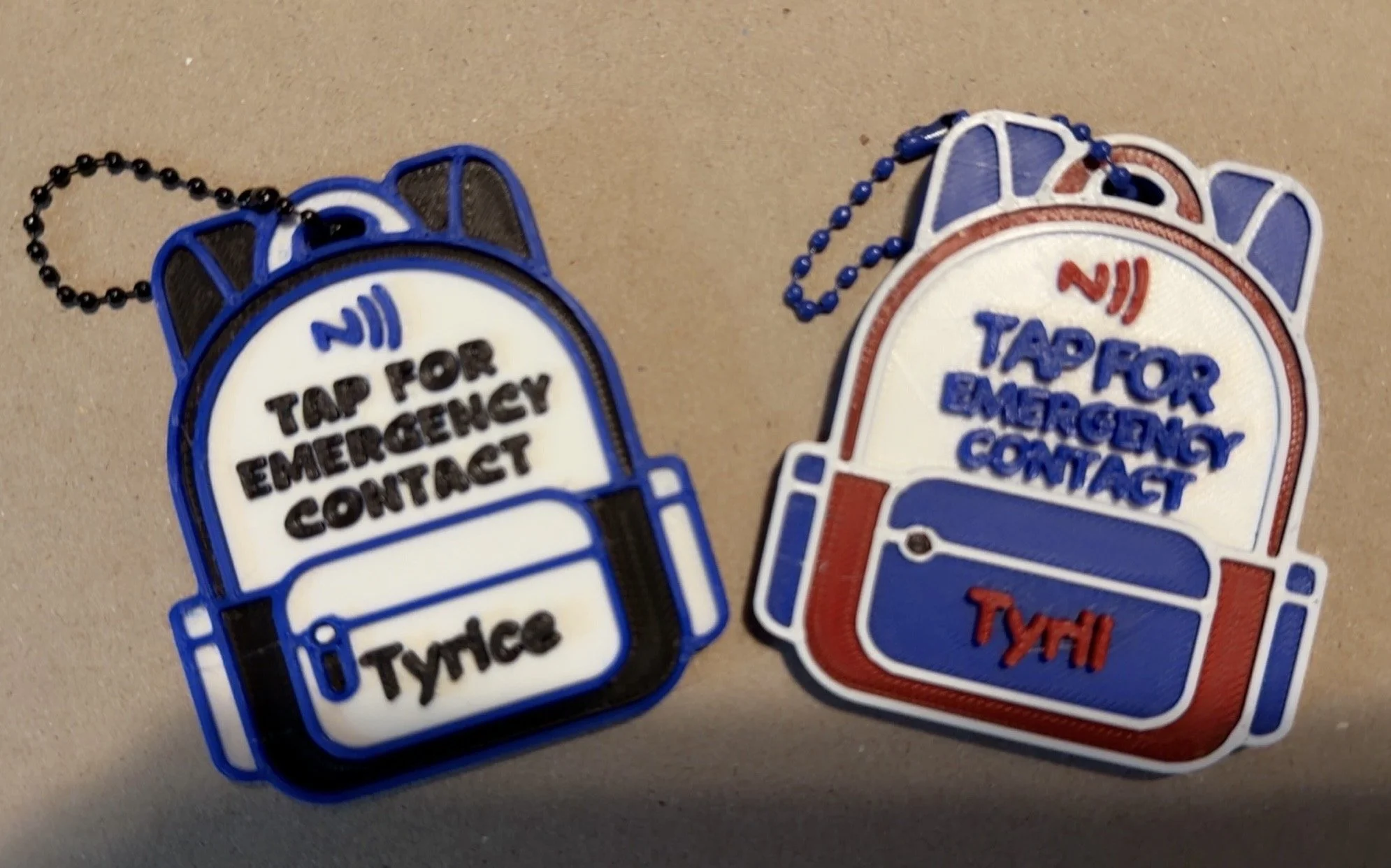 Smart Emergency Contact Backpack Tag