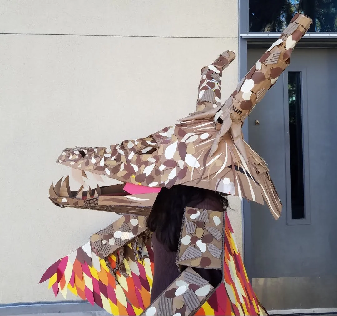 'Tree Dragon' - Cardboard, Construction Paper, Hot Glue