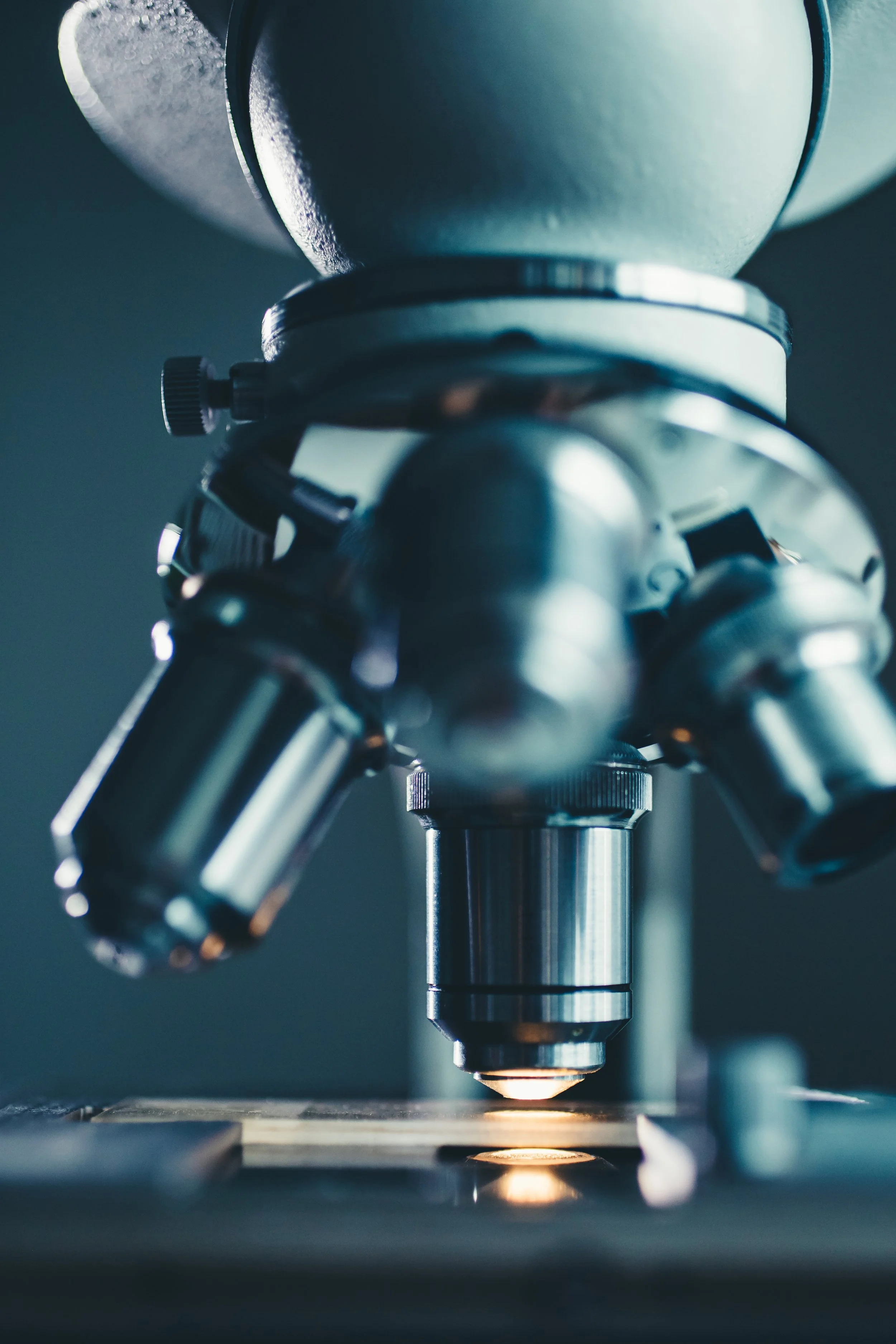 Microscope used for laboratory evaluation of Lyme disease and tick-borne infections