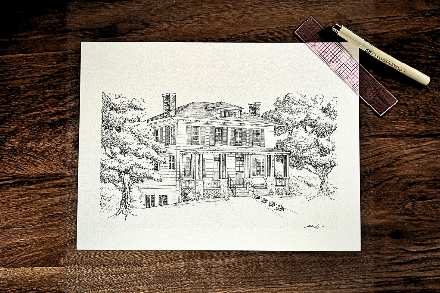 Custom House Portrait