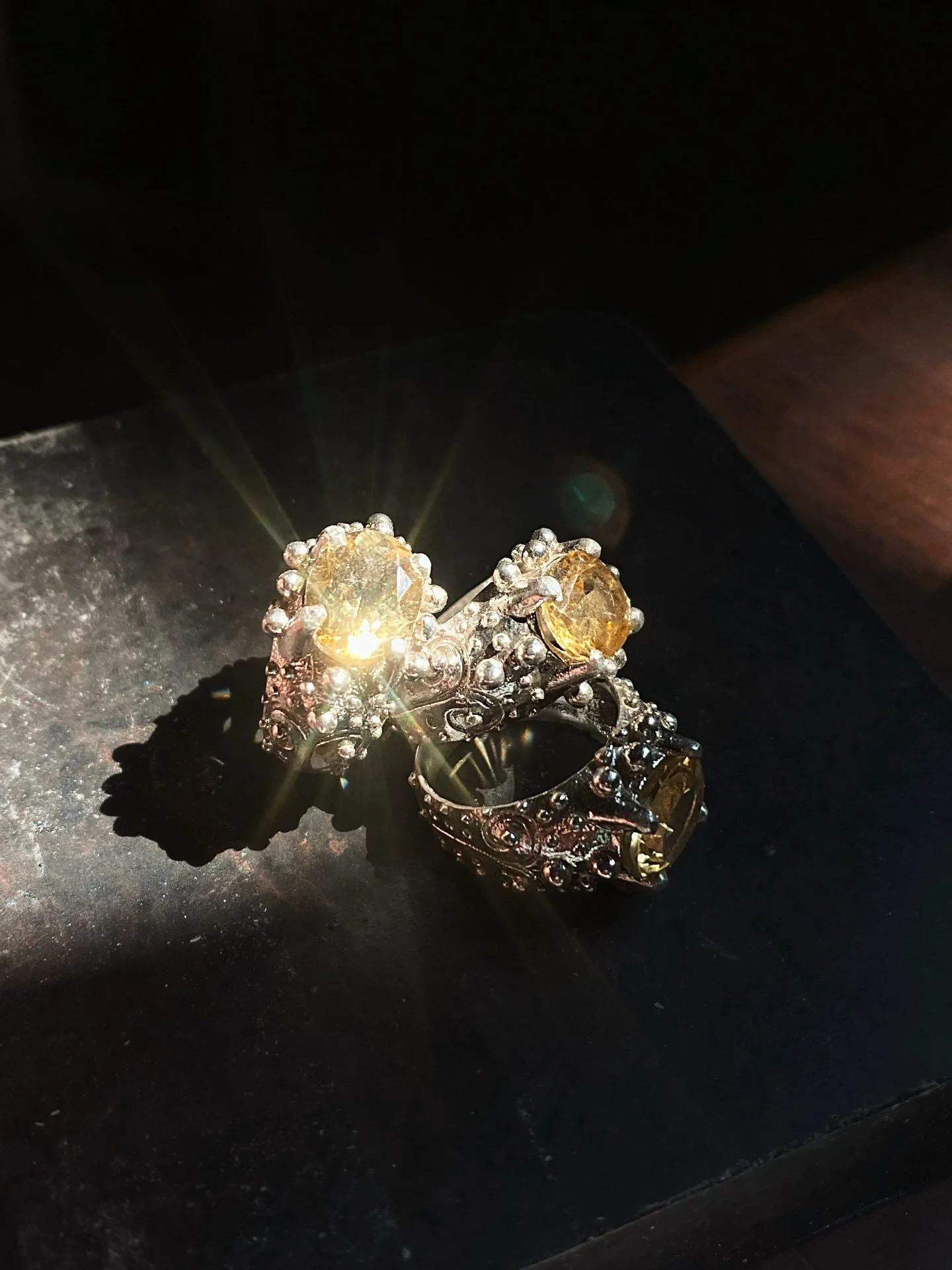 APOLLO ring &bull; 925 silver &bull; citrine