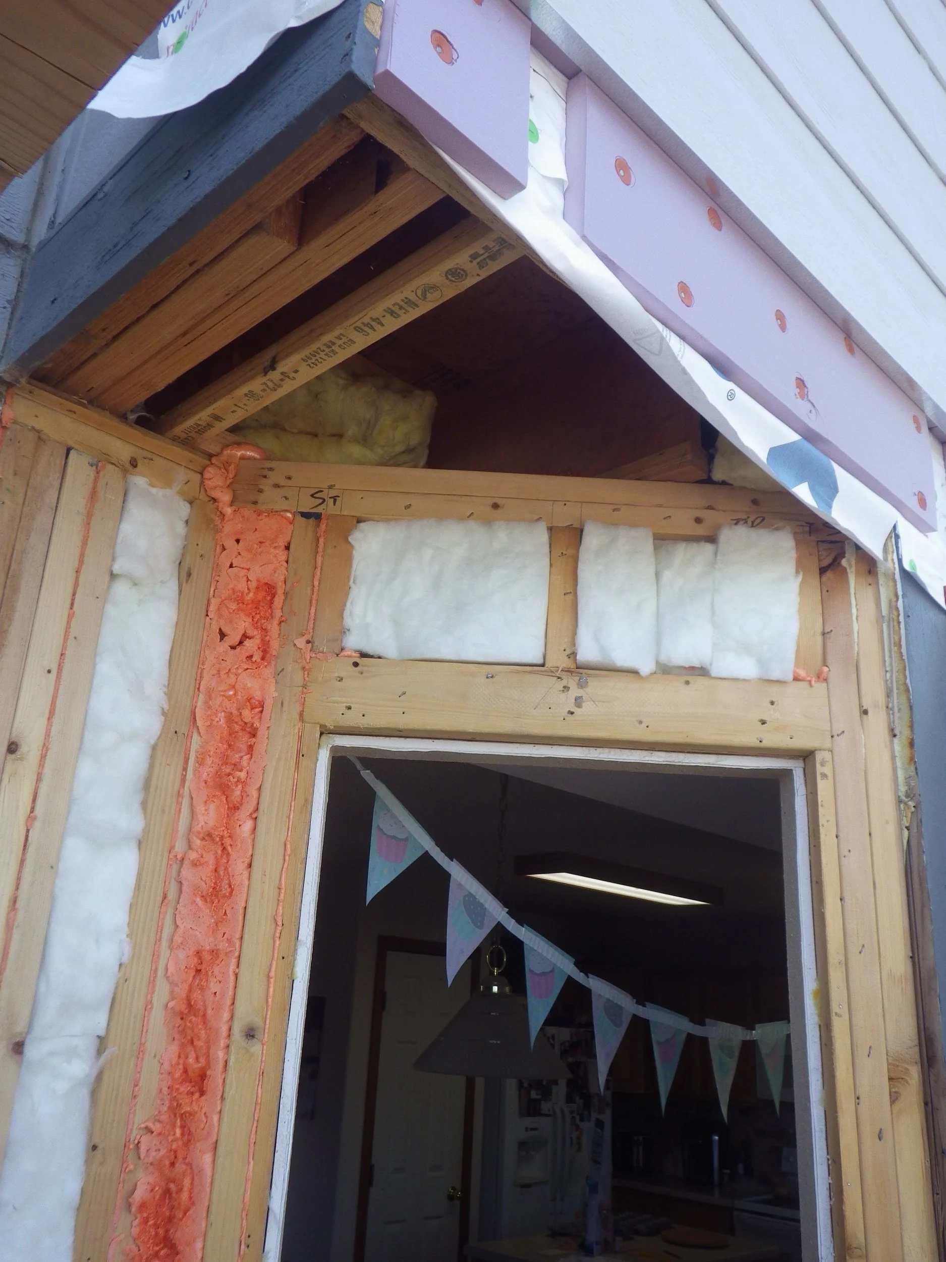 Soffit overhang with missing insulation