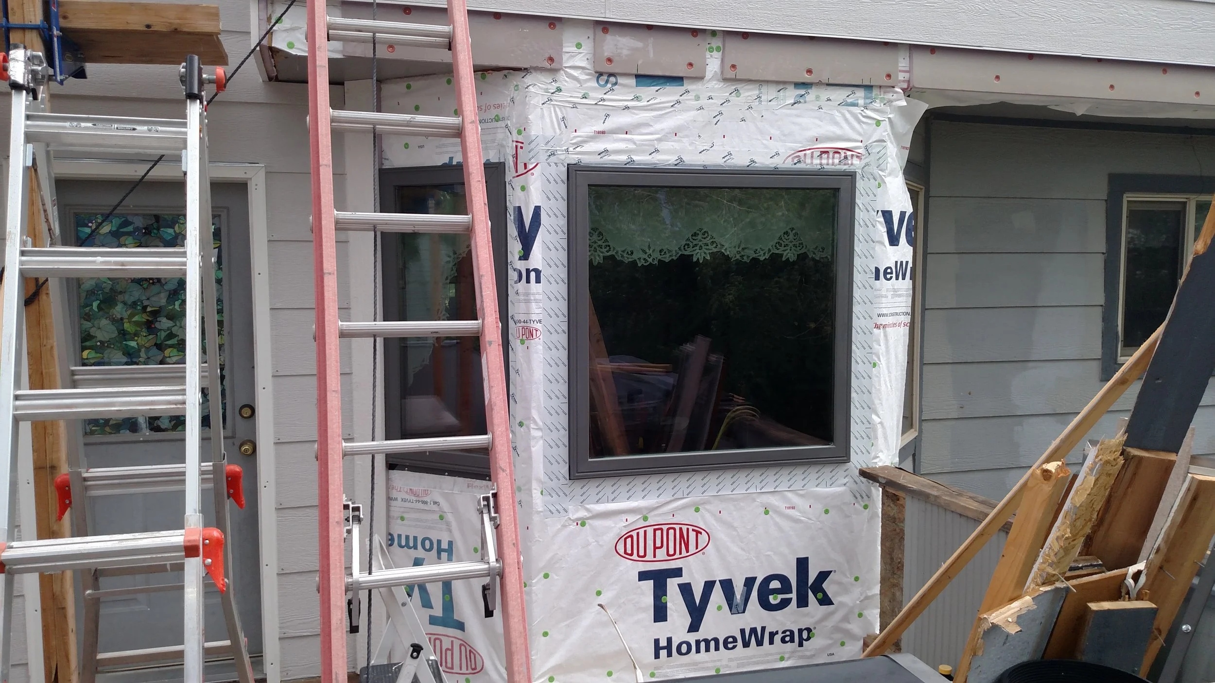 Correct window install and application of home wrap ensures no leaks