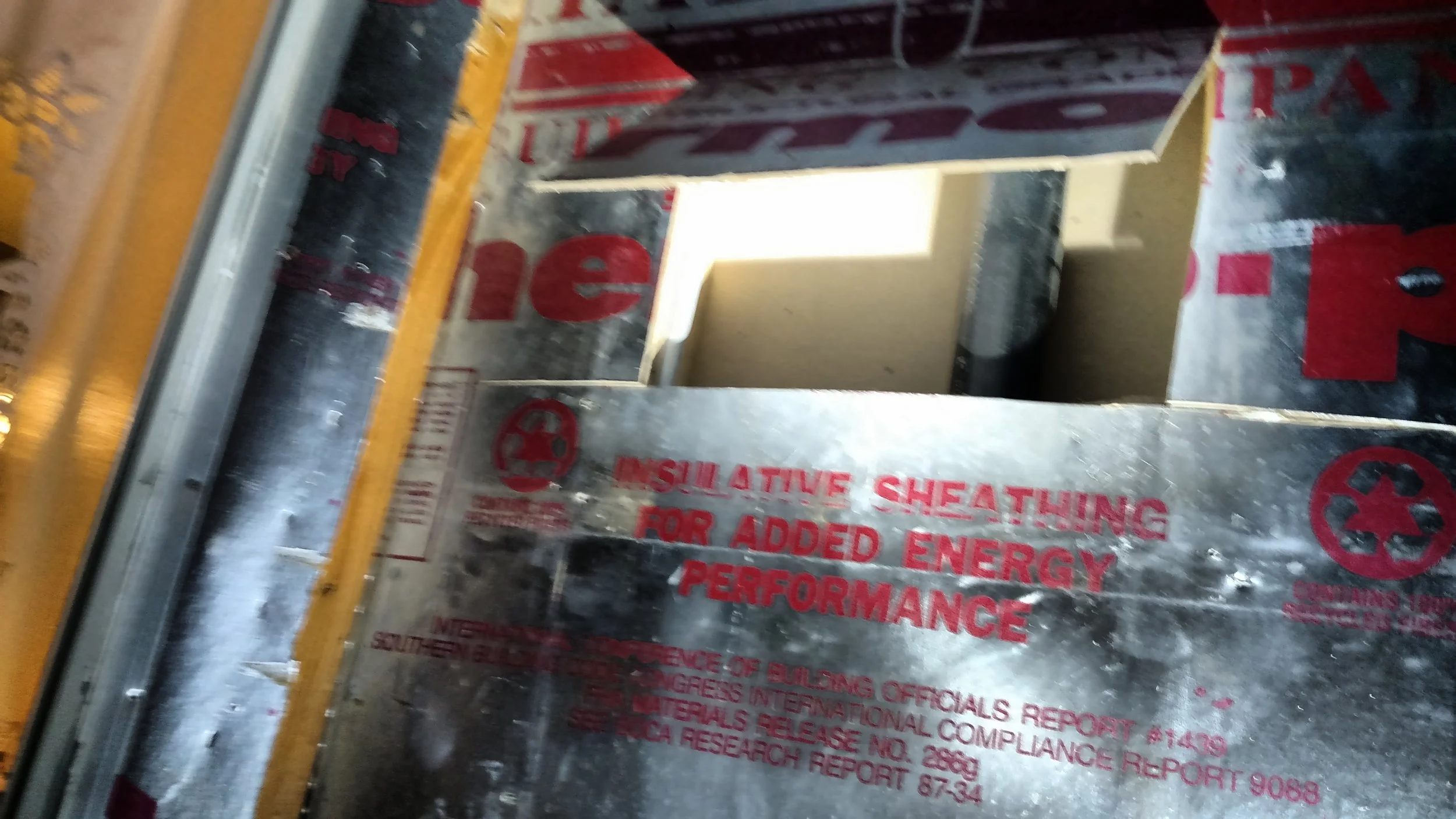 Entire stud bay with missing insulation when home was constructed.   
