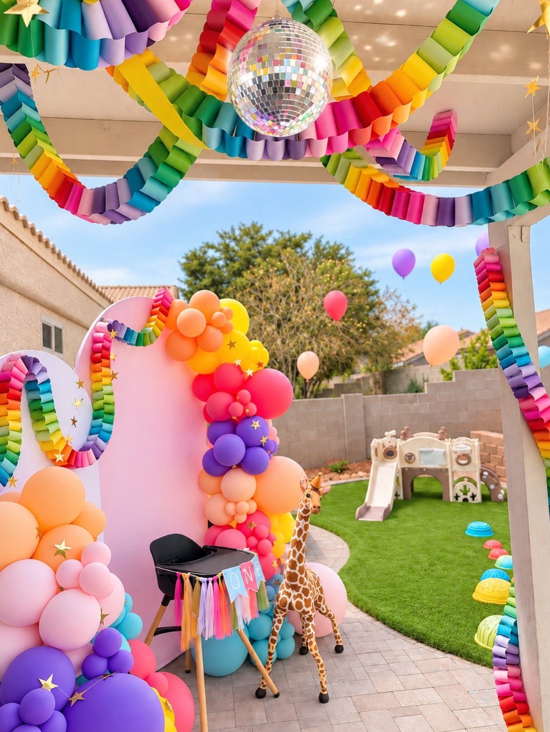It&rsquo;s fun to be ONE 🌈🪩✨

Whimsy maxxing for this sweet first birthday, because sometimes more really is more. Rainbows on rainbows, disco sparkle, pops of color, and magic in every little detail. ⭐️

Childhood should feel this fun. 💕

#whimsy