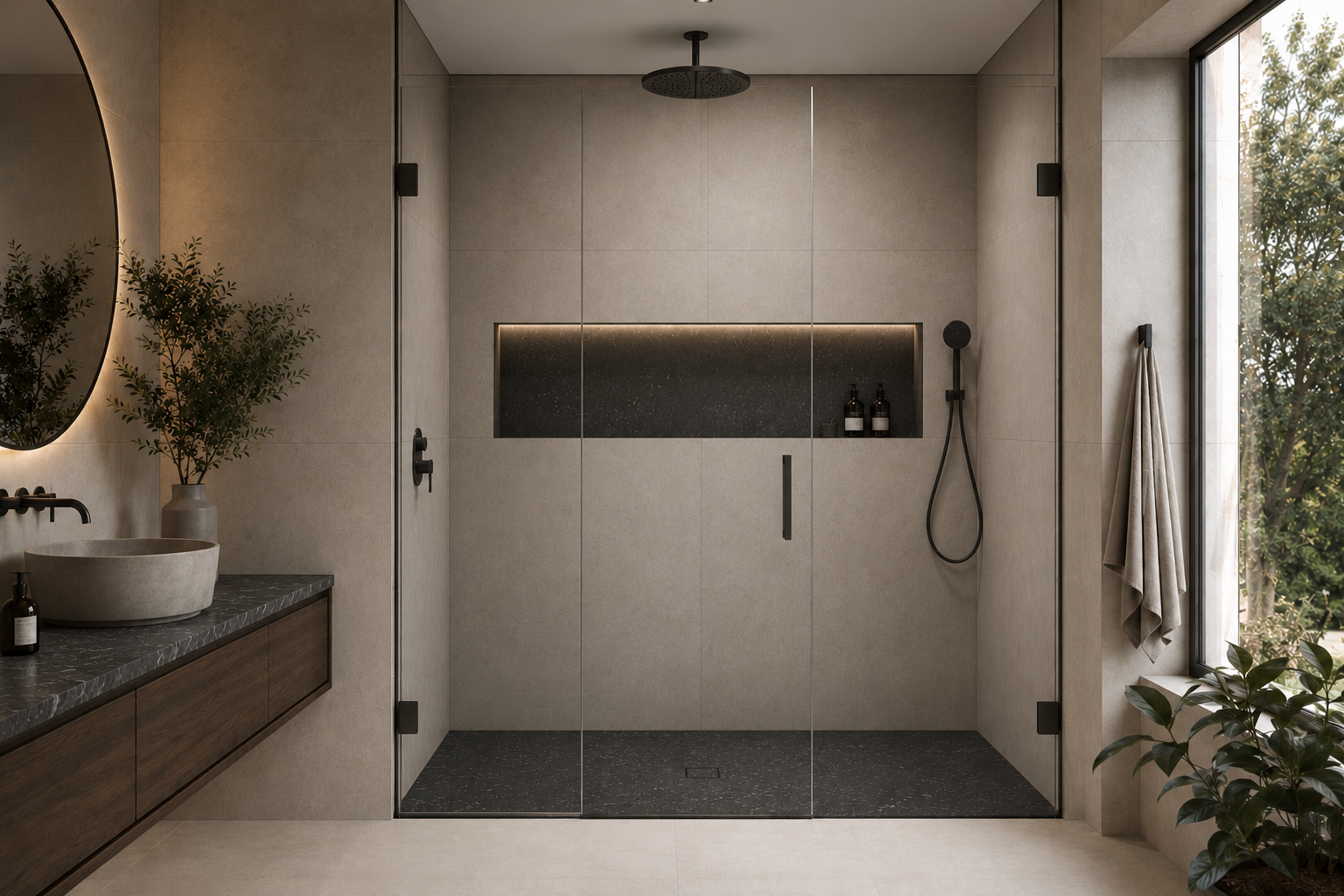 Formed Solid Surface Shower Base