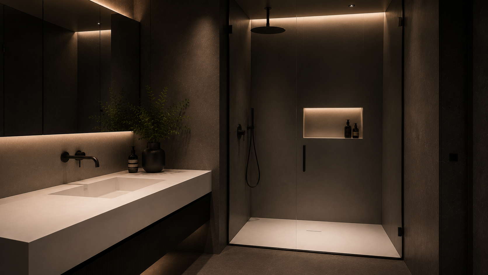 Formed Solid Surface Shower Base