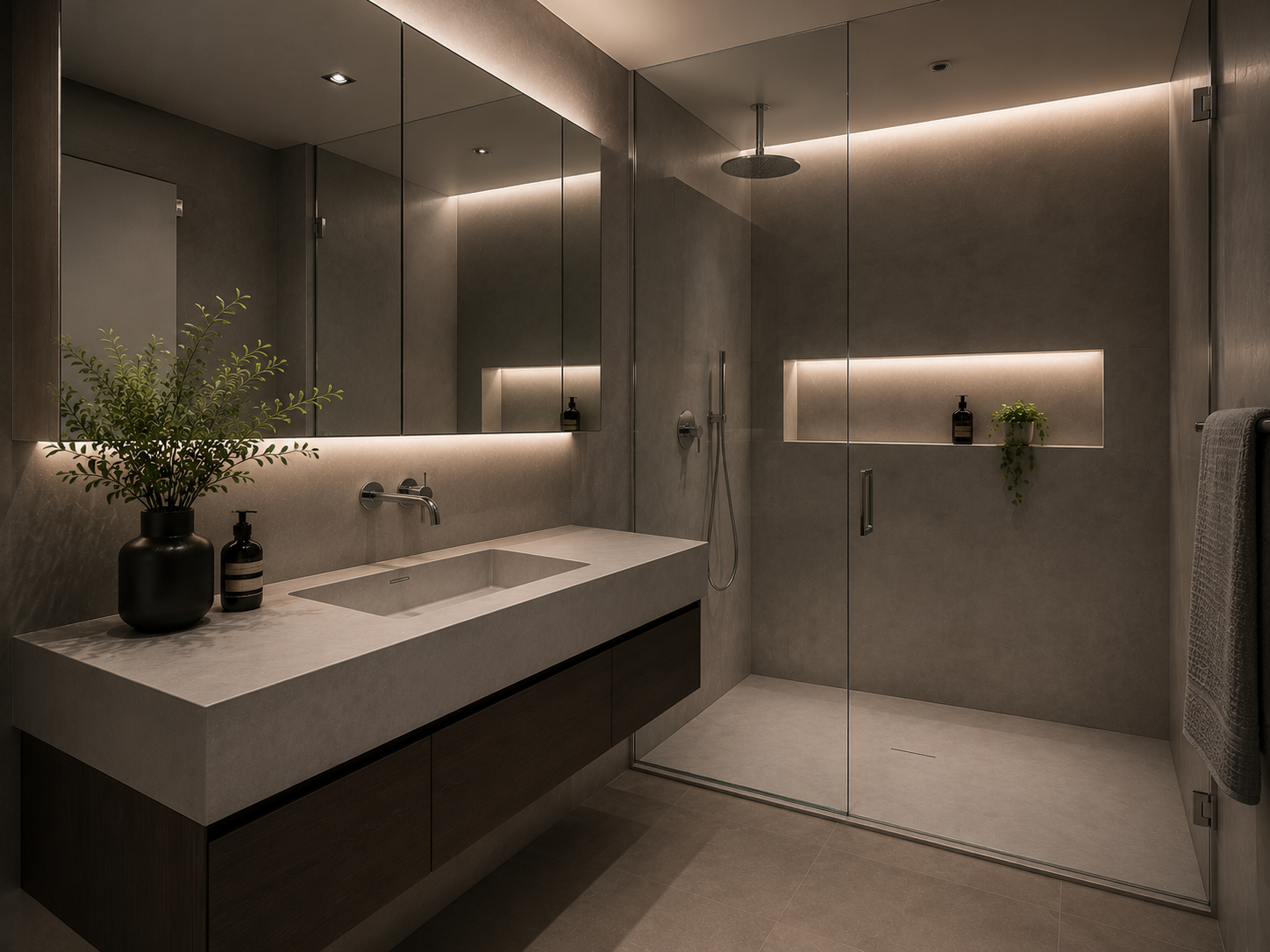 Formed Solid Surface Shower Base