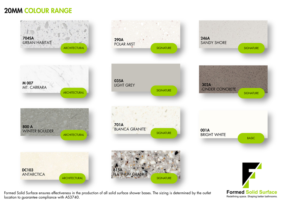 Build Your Shower Base | Formed Solid Surface