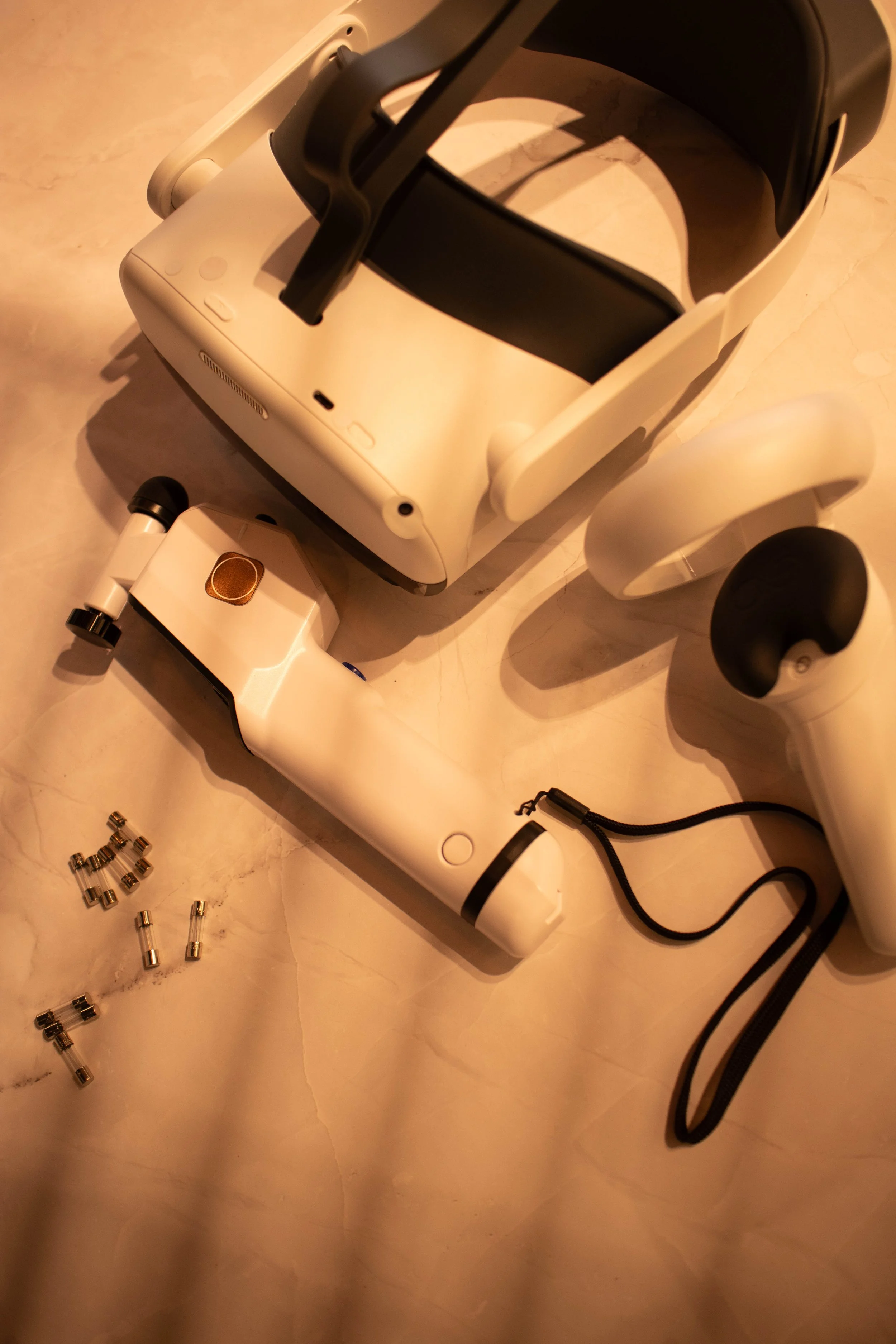 New technology for eye tests, modern equipment, VR headset for eye examination
