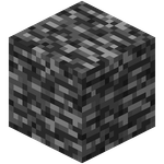 Close-up of a Minecraft cobblestone block.