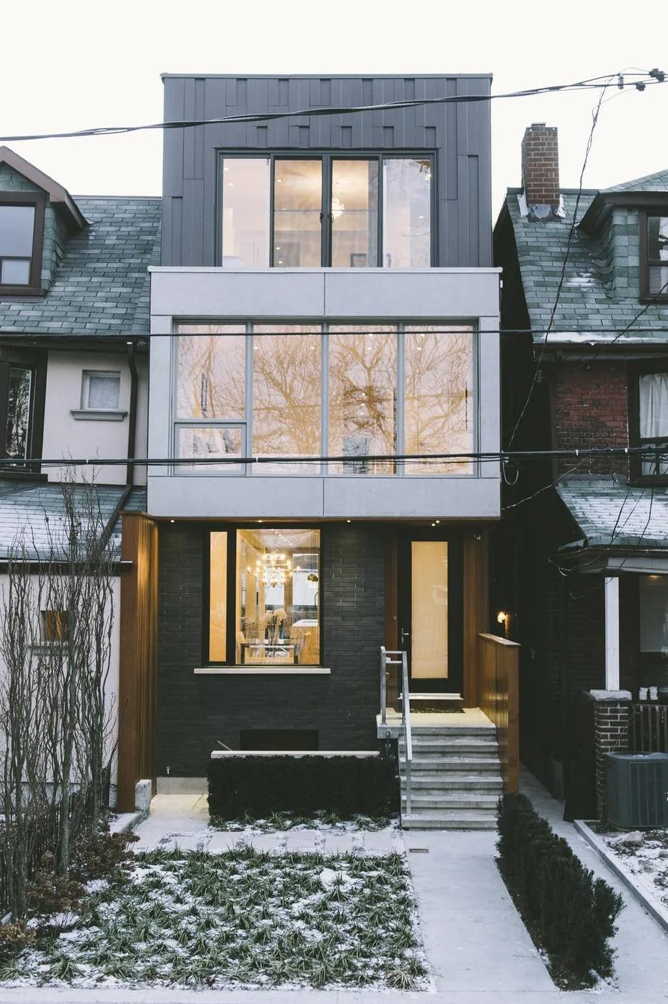 Modern Toronto home with large ground-floor windows