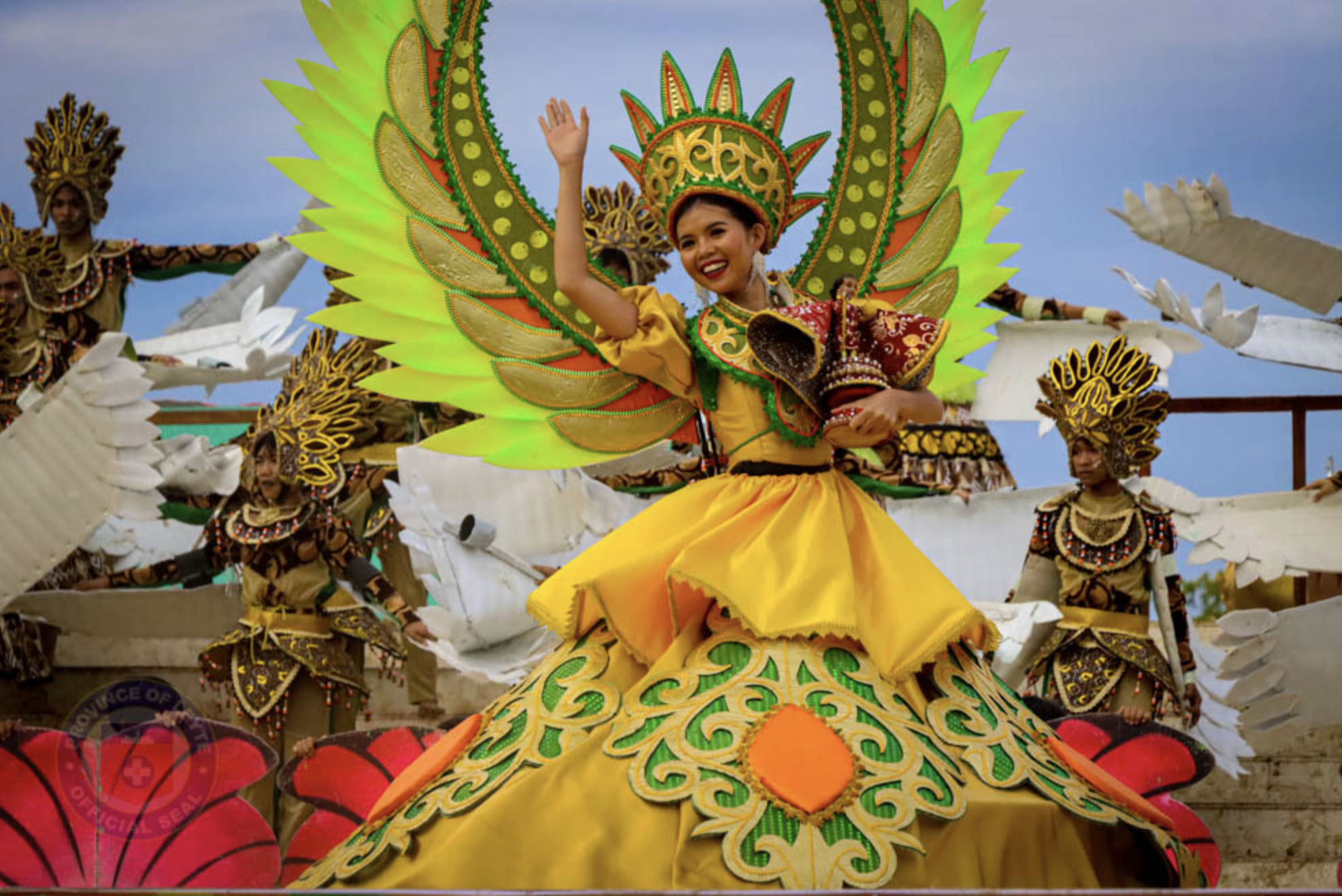 Pintados-Kasadyaan Festival dancers in Tacloban City, Leyte Philippines