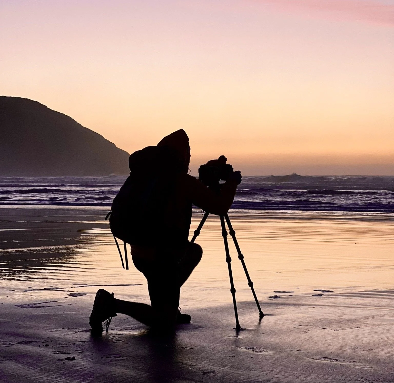 Portrait of Dwayne Lohmann, New Zealand landscape photographer in the field