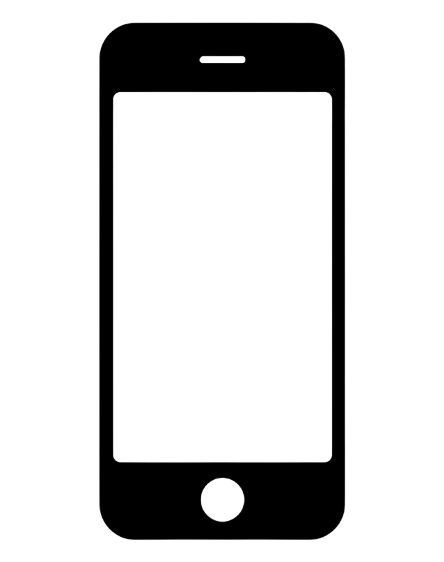 Skizze eines Smartphones auf schwarzem Hintergrund