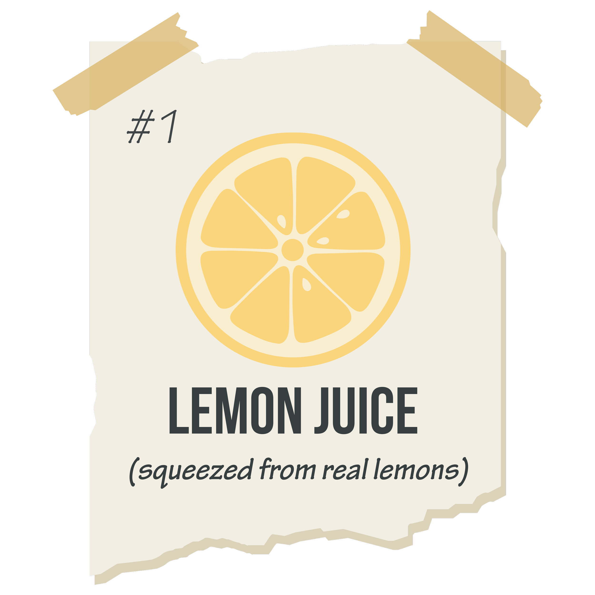 A box of lemon juice with a label that says '#1 lemon juice (squeezed from real lemons)' and a lemon slice illustration on the box.
