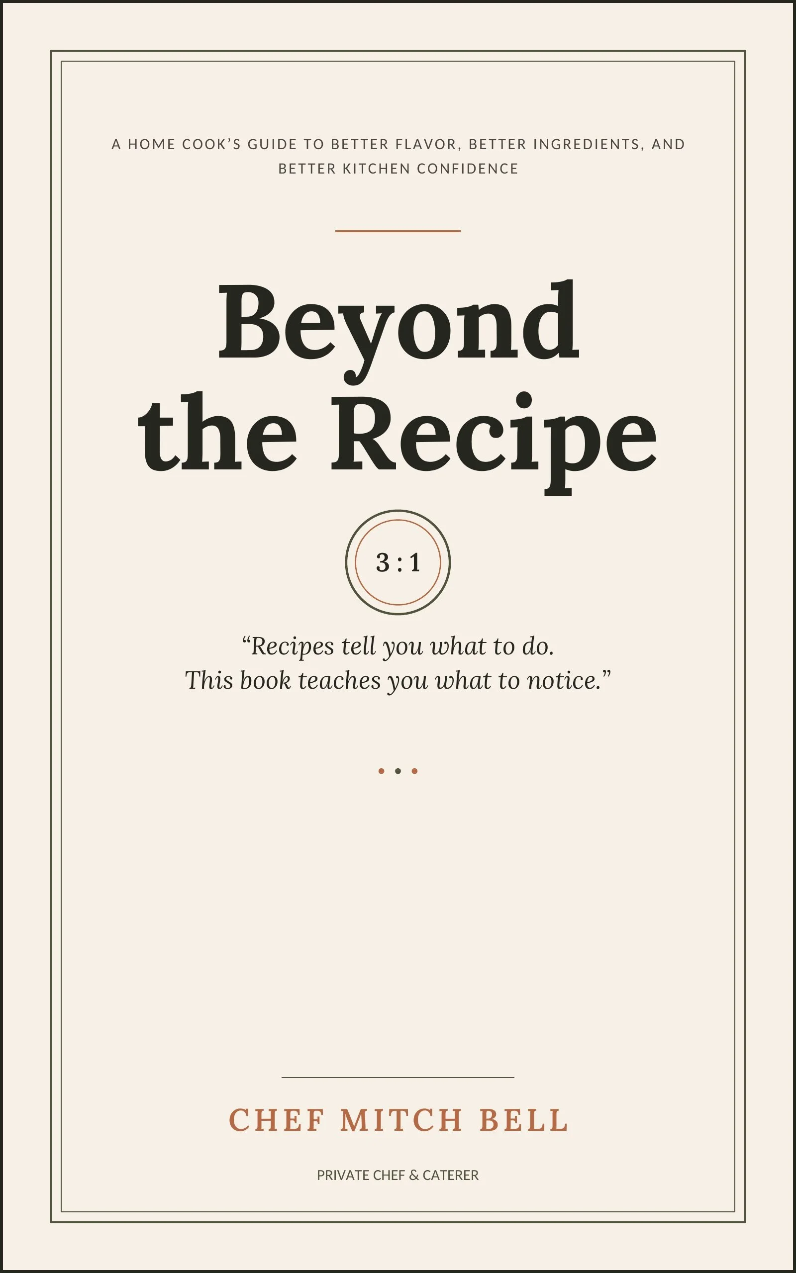 Beyond the Recipe Cookbook