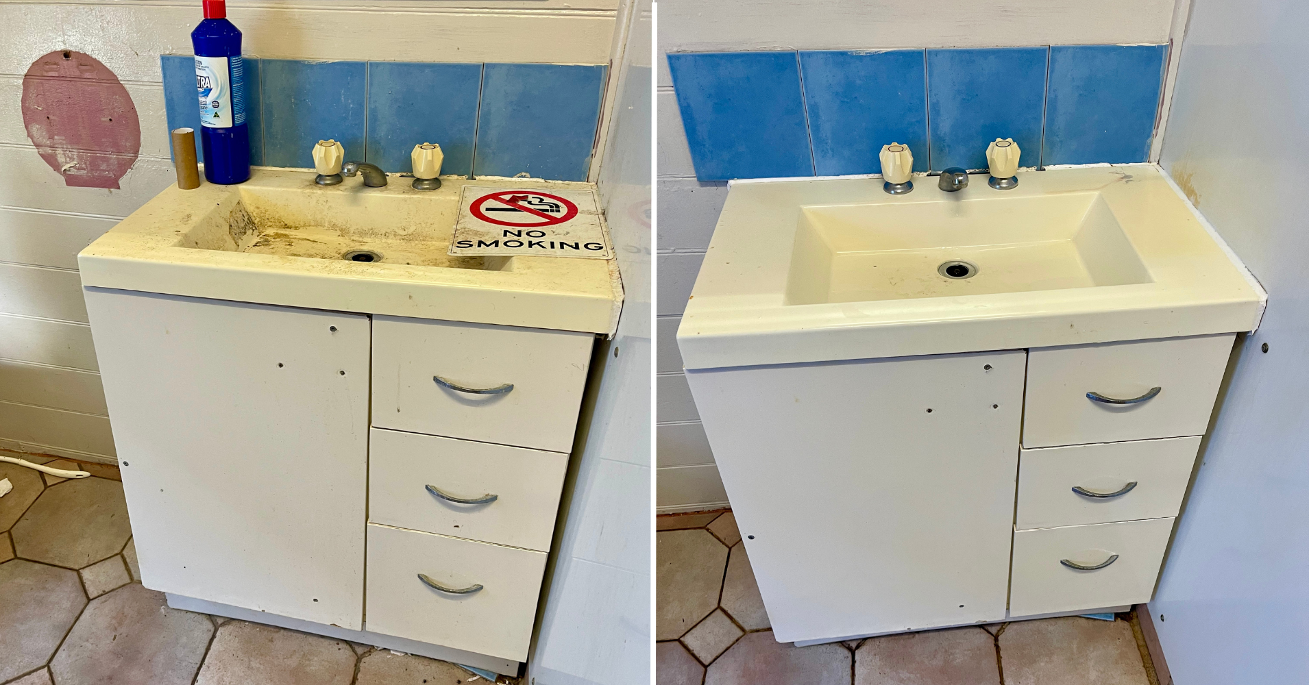 Bathroom sink restoration