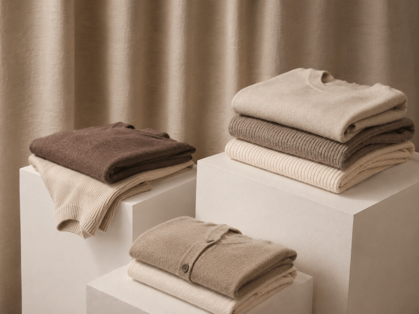 Knitwear reference sheet and sample review for sourcing coordination.