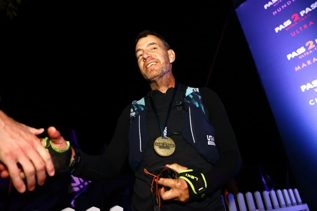 Coming home in the early hours of the morning, Jacques Mouton completed the Hundred in 21:57:14, marking the final athlete to cross the finish line of the Pass2Pass Ultra-Trail in 2026.

Well done Jacques, that shiny new medal is but a symbol of ever