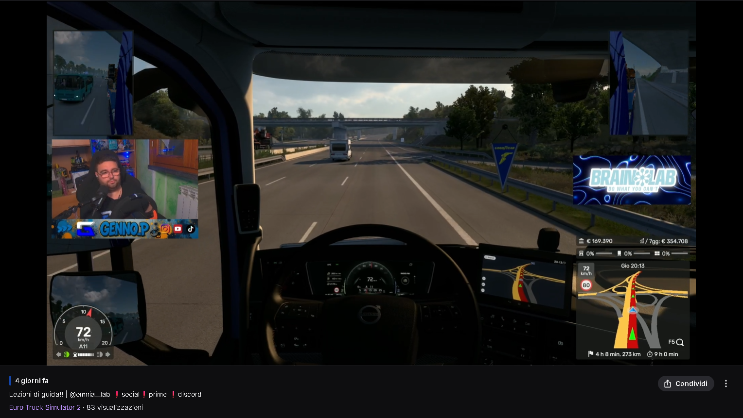 Genno in diretta su Twitch durante una sessione di streaming