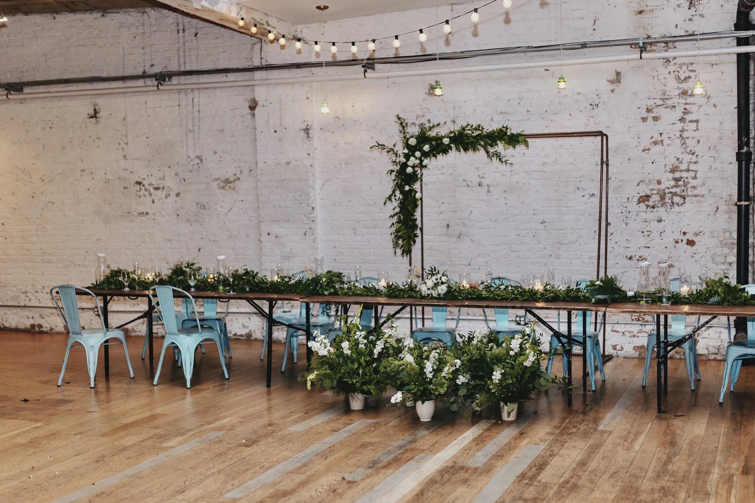 Summer White and Greens Wedding