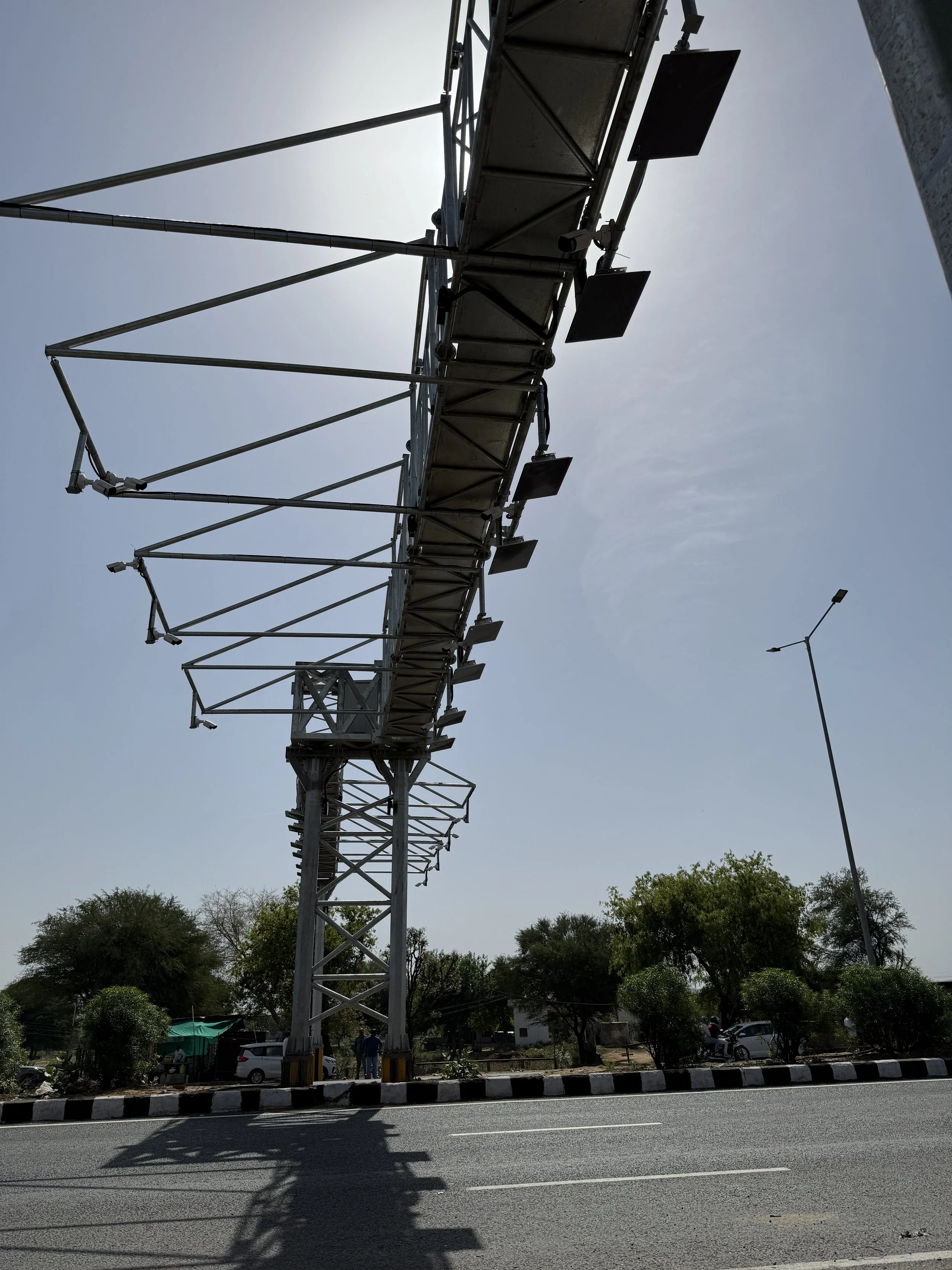 Gantry Daulatpura India for Open Road (MLFF) tolling. A first in India.