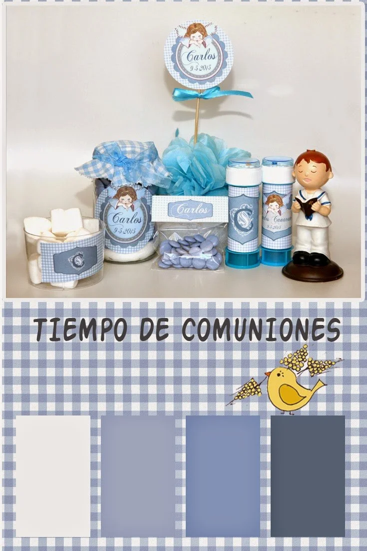 Comuniones niños en cuadritos vichy