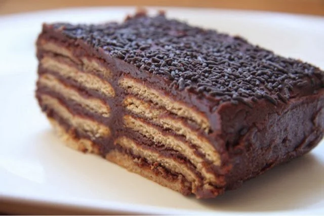 Tarta de galletas de chocolate
