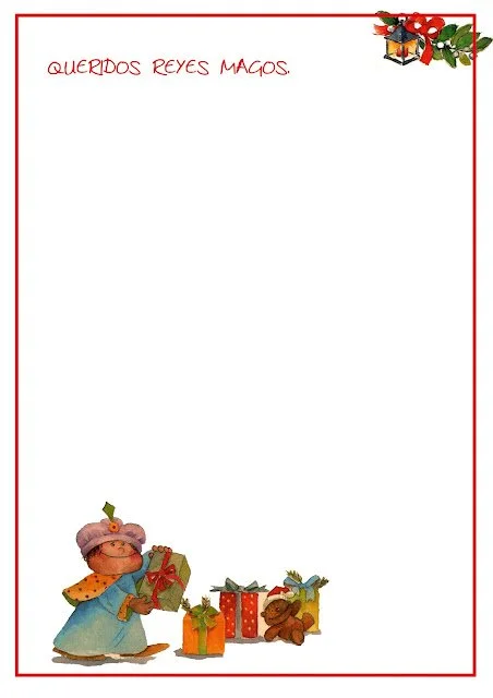 Carta a los Reyes Magos para imprimir.