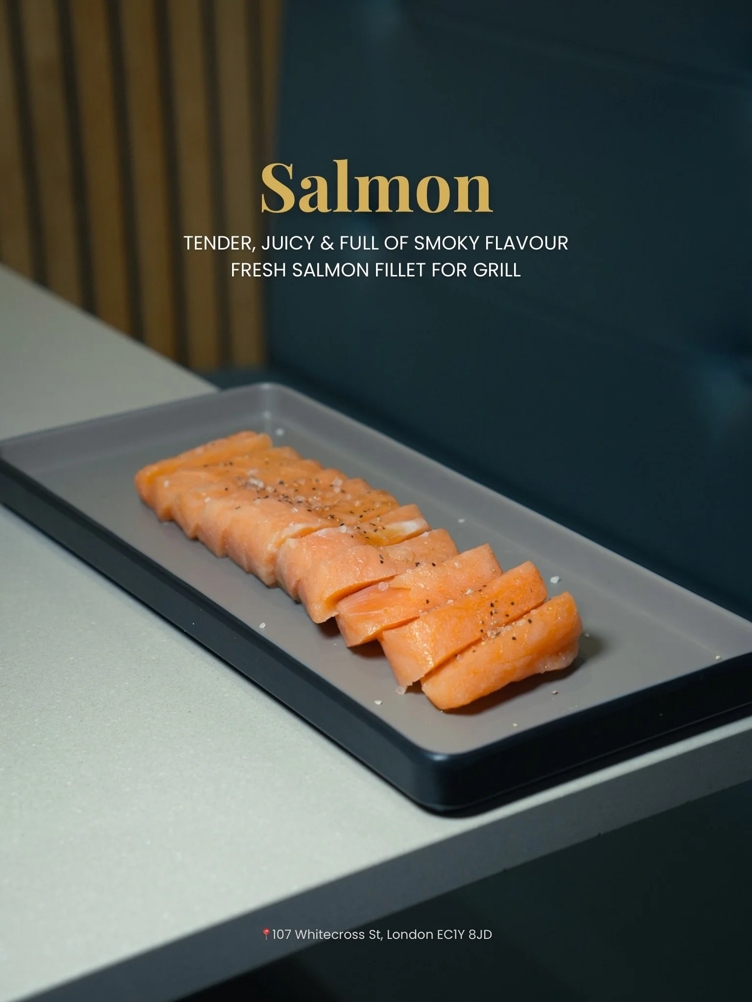 Salmon 🍣

Fresh salmon fillet, prepared with care and grilled over high heat to bring out its natural flavour. 🔥🐟 Perfectly seared on the outside, tender and juicy in the centre, with a delicious smoky finish in every bite.

From the freshness of 